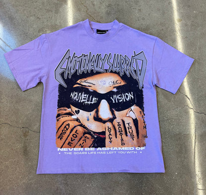 Emotionally Scarred Tee Purple